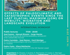 International workshop on Effects of paleoclimatic and catastrophic events since the Last Glacial Maximum (LGM) on mobility, migration, and landscape evolution.